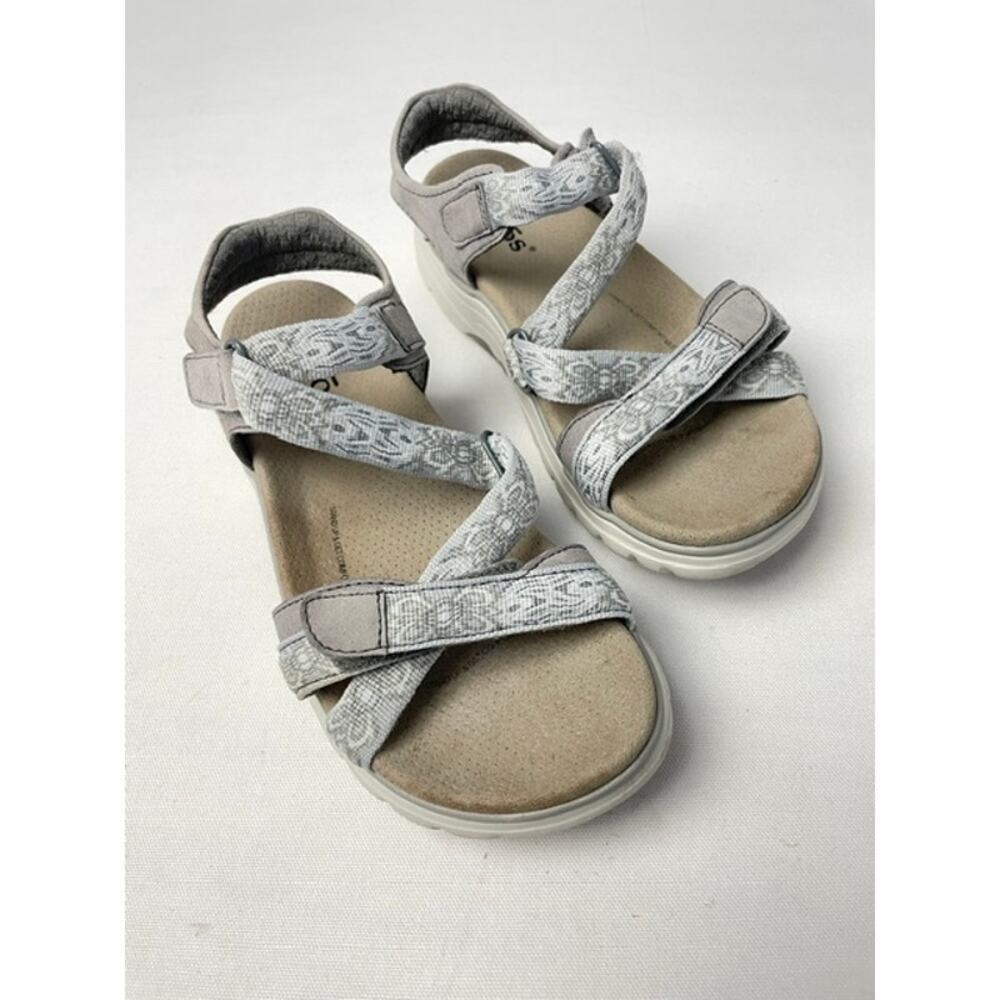 Taos Trulie Grey Sport Sandals Adjustable Comfort Walking Sandals Womens